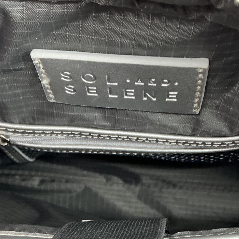 Sol and Selene Flying High Mini Metallic Silver Puffer Satchel Crossbody Bag NEW - Picture 6 of 8